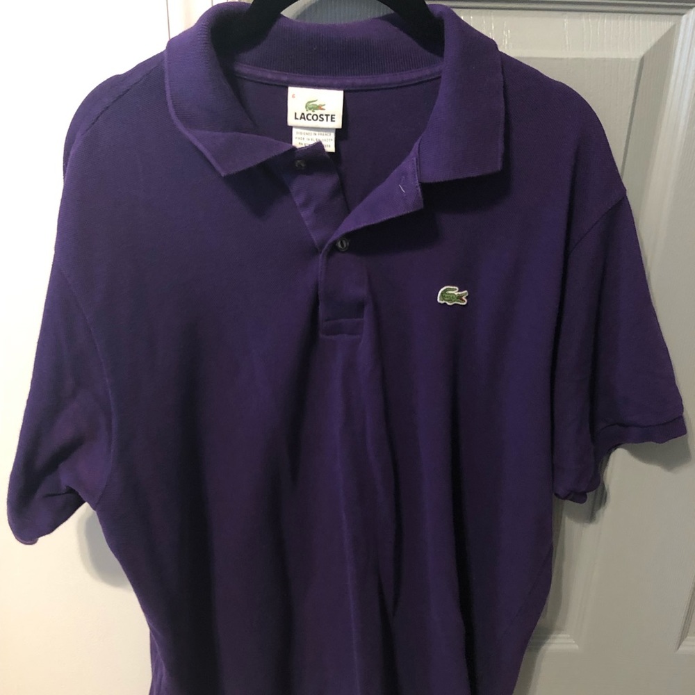 Lacoste polo- rich eggplant purple color